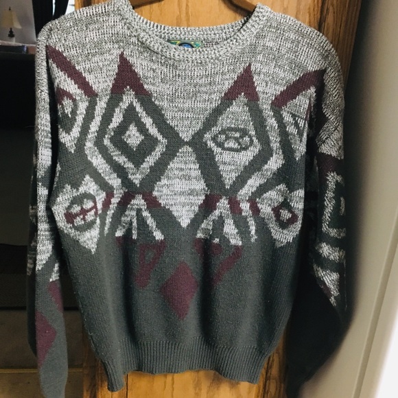 Men’s Acrylic Multicolor Sweater Large - Picture 5 of 7
